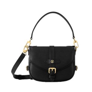 M23469 Louis Vuitton Saumur BB Womens Crossbody Bag Black Leather